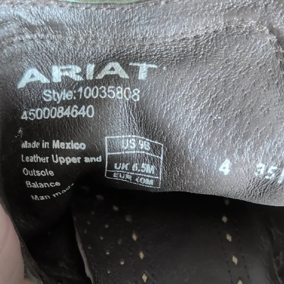 Ariat Brown Leather Western Boots - Picture 8 of 9
